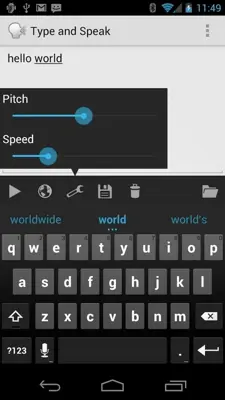 Type and Speak android App screenshot 4